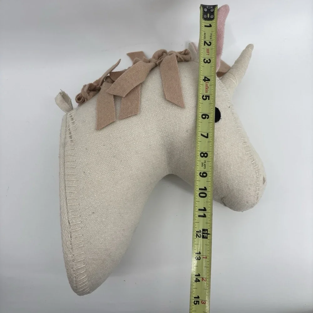 Unicorn Plush Head Wall Mount Faux‎ Taxidermy Plush Nursery Pillowfort Decor